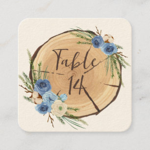 Rustic Woodland Wedding Theme Table Card