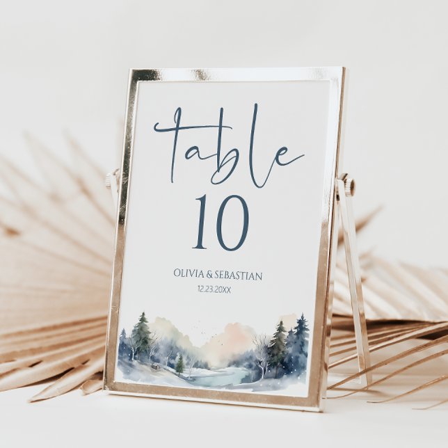 Rustic Woodland Winter Forest Wedding  Table Number (Creator Uploaded)