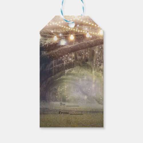 Rustic Woods Enchanted Forest  Lights Gift Tags