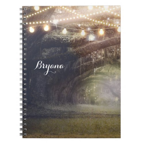 Rustic Woods Enchanted Forest  Lights Notebook