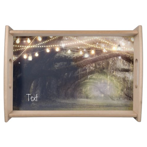 Rustic Woods Enchanted Forest  Lights Serving Tray