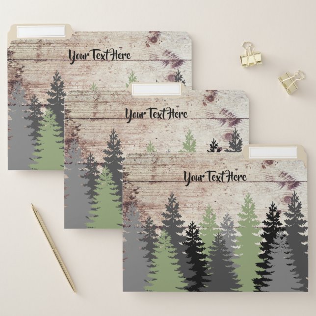 Rustic Woods Evergreen Pine File Folders (Set)