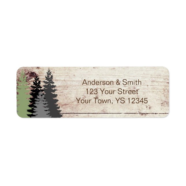Rustic Woods Evergreen Pine Label (Front)