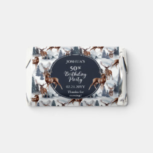 Rustic Woodsy Deer Forest 50th Birthday Party Hershey's Miniatures