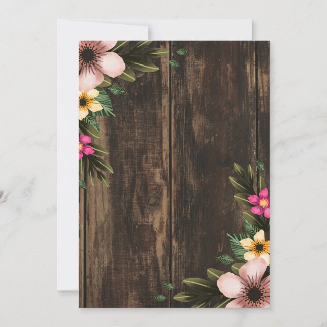 Rustic Woodsy Elegant Country Barn Bridal Shower Invitation (Front)