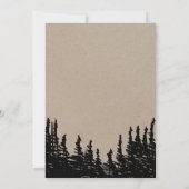 Rustic Woodsy Mountain Brunch & Bubbly Invitation (Back)
