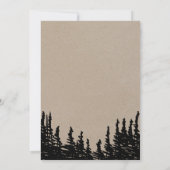 Rustic Woodsy Mountain Save the Date Card (Back)