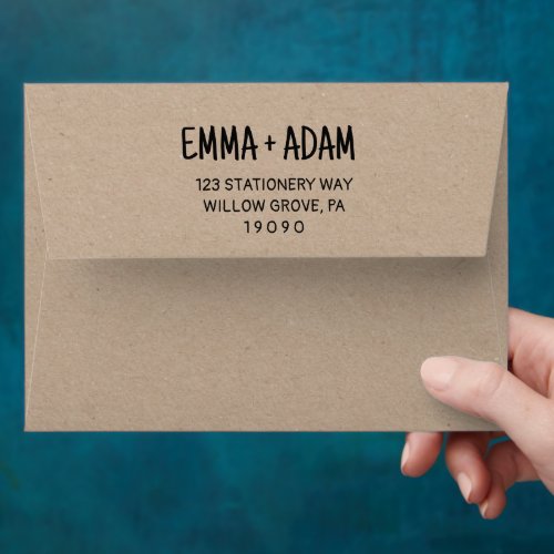 Rustic Woodsy Mountain Wedding Invitation Envelope