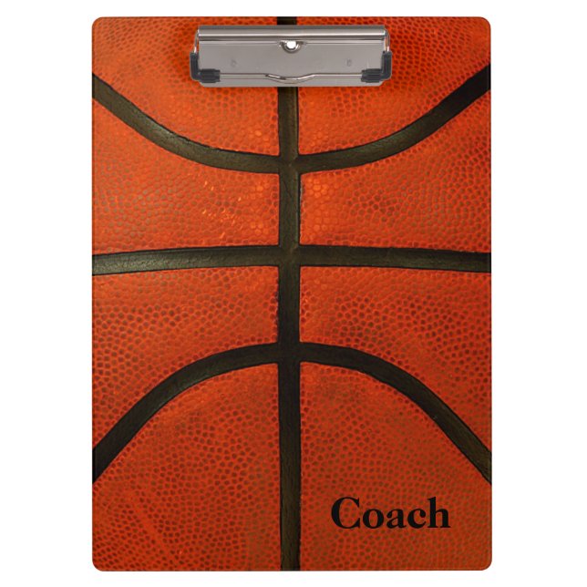 Rustic Worn Basketball Clipboard (Front)