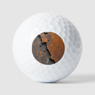 Rustic 'Worn' Metal Keychain Golf Balls
