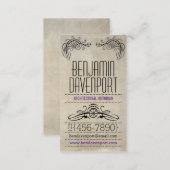 Rustic Worn Paper - Purple Business Card (Front/Back)