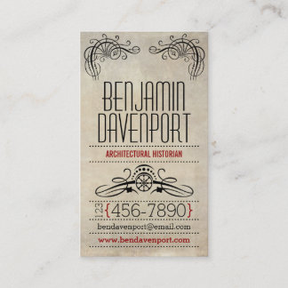Rustic Worn Paper - Red Business Card