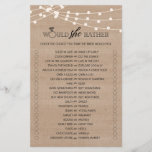 Rustic would she rather bridal shower game flyer<br><div class="desc">Enjoy your bridal shower with these simple and cute games. Check out our collection for more bridal shower games in the same style. Please note that these games are not editable.</div>