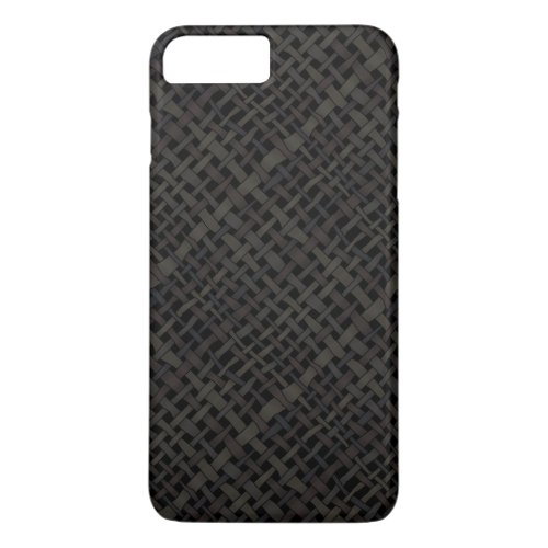 Rustic Woven Elegant Black Burlap iPhone 8 Plus7 Plus Case