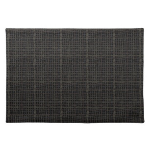 Rustic Woven Elegant Black Burlap Cloth Placemat