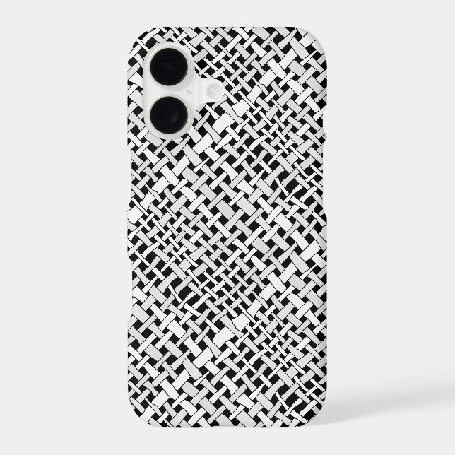 Rustic Woven Elegant Silver Burlap Case-Mate iPhone Case (Back)