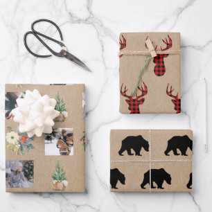 Rustic wrapping kraft Christmas paper