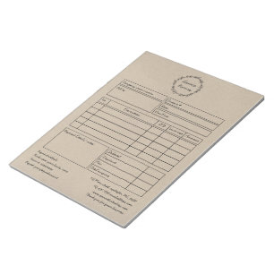 Rustic wreath brown paper notepad