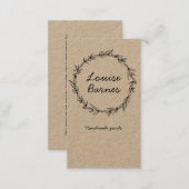 Rustic wreath business card (Front/Back)