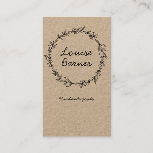 Rustic wreath business card