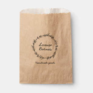 Rustic wreath favor bags