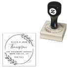 Rustic Wreath Married Couple Return Address