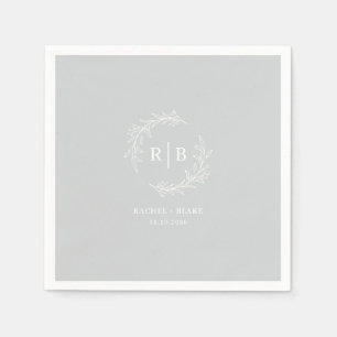 Rustic Wreath Wedding Rehearsal Engagement Party Napkins