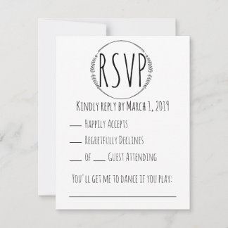 Rustic Wreath Wedding RSVP