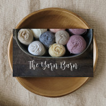 Rustic Yarn Knitting & Crochet Business Card