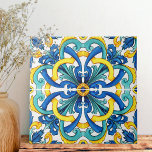 Rustic Yellow And Blue Mediterranean Ceramic Tile<br><div class="desc">Rustic Yellow And Blue Mediterranean Ceramic Tile</div>