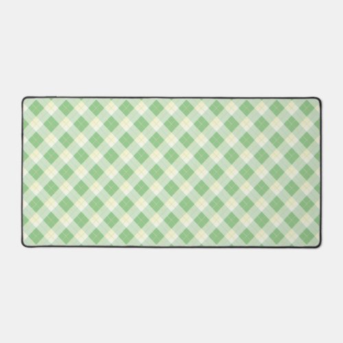 Rustic Yellow and Green Picnic Style Plaid Desk Mat