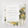 Rustic Yellow Daffodil Floral Engagement Invite