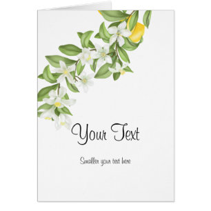 Rustic Yellow Lemons and Foliage C Wedding  Cards