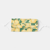 Rustic Yellow Lemons on Pale Yellow Adult Cloth Face Mask (Front, Folded)