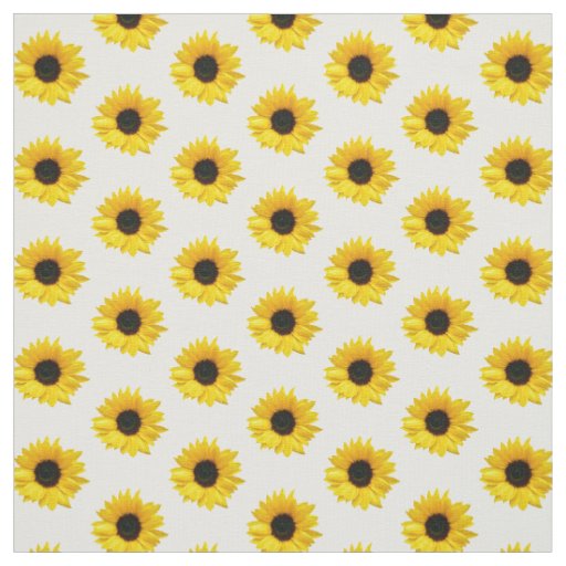 Rustic Yellow Sunflower Flower Floral Fabric
