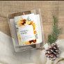 RUSTIC YELLOW SUNFLOWER WATERCOLOR FLORAL CANDLE FOOD LABEL