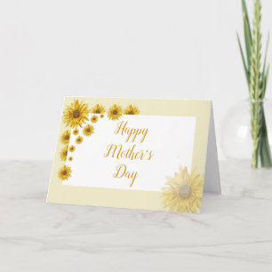 Rustic Yellow Sunflowers Pretty Mothers Day Card
