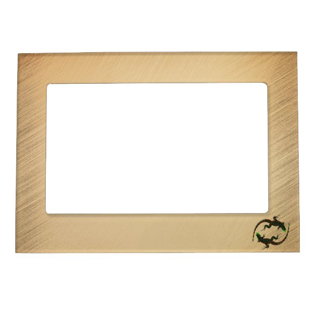 Rustic Yin Yang Lizards Magnetic Frame (Front)