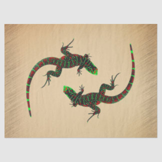Rustic Yin Yang Lizards   Tissue Paper