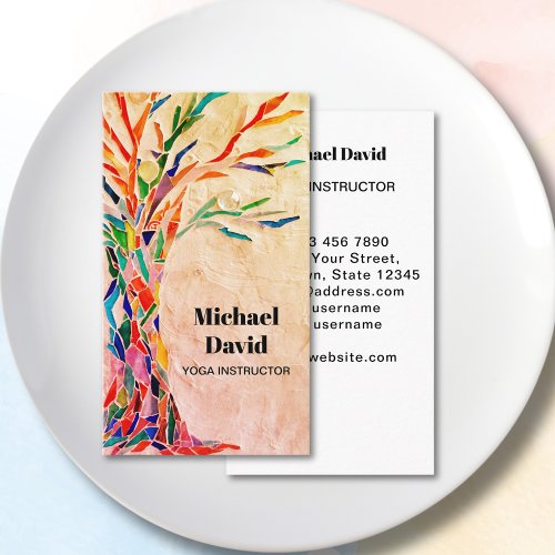 Rustic Yoga Instructor  Business Card