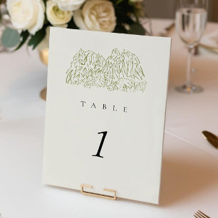 Rustic Yosemite Mountain 5x7" Wedding Table Number