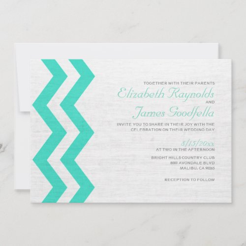 Rustic Zigzag Wedding Invitations