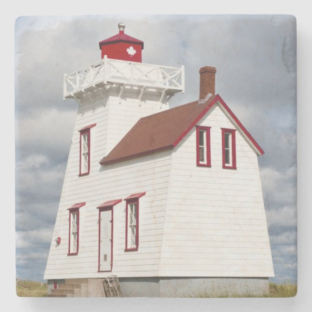 Rustico Harbour, Prince Edward Island. Stone Coaster (Front)