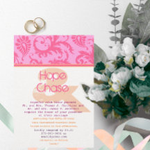 RusticVintage Victorian Pink Damask Photo Wedding 