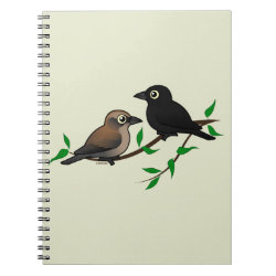 Rusty Blackbird Pair Photo Notebook (6.5
