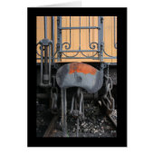 Rusting Buffer Old Steam Train Le Mastrou card (Front)