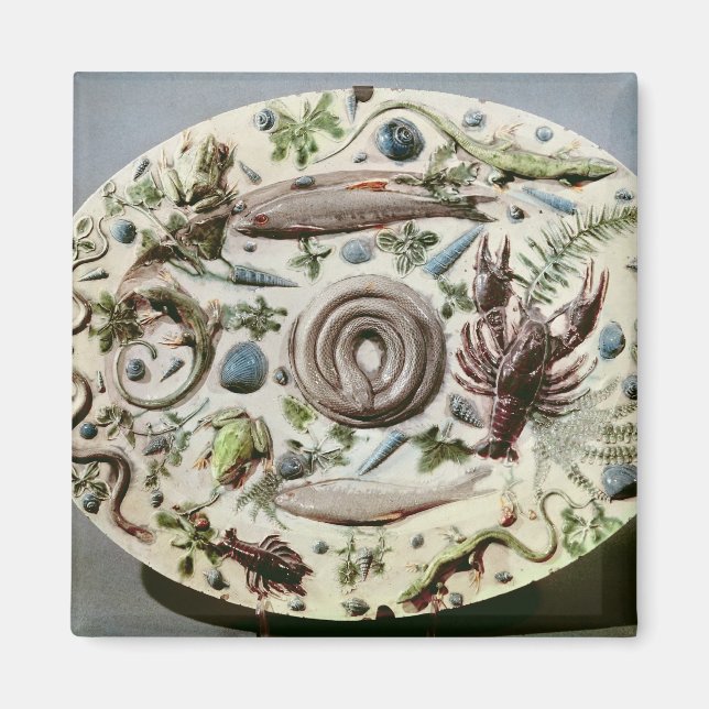 Rustique Figuline' dish with a white background Magnet (Front)