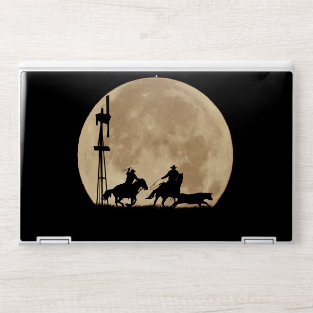 Rustler's Moon Cowboys Country Western Horses HP Laptop Skin (Front)