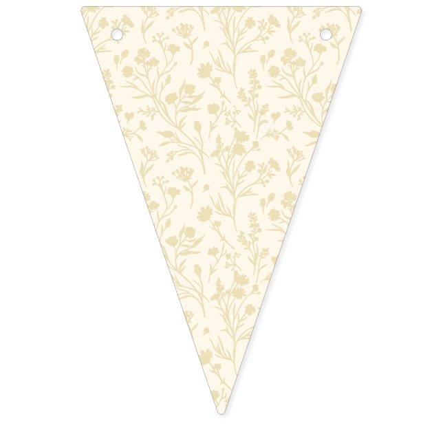 Rustling Blooms Golden Wheat - Neutral Bunting Flags (First Flag)