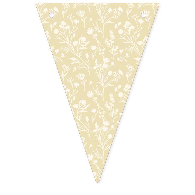 Rustling Blooms Neutral - Golden Wheat Bunting Flags (First Flag)